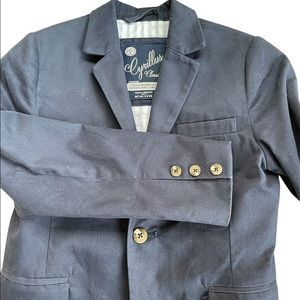 Boys navy cotton blazer